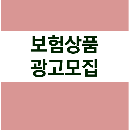 보험상품 광고모집